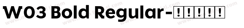 W03 Bold Regular字体转换